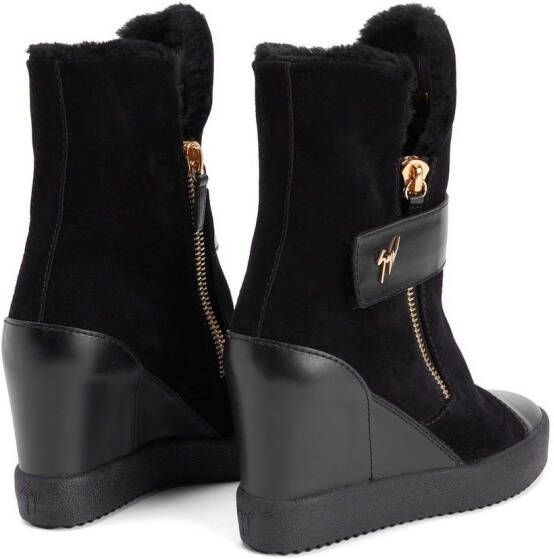 Giuseppe Zanotti Aleta 75mm wedge ankle boots Black