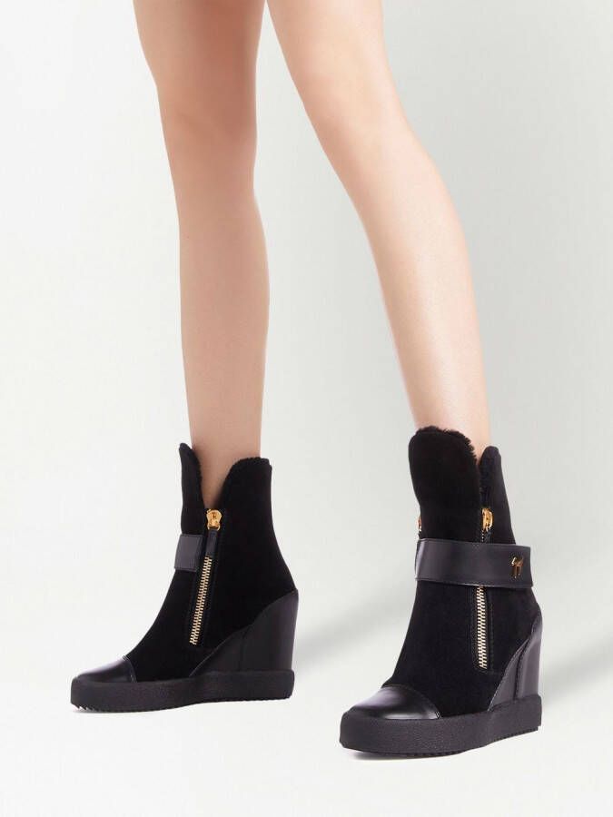 Giuseppe Zanotti Aleta 75mm wedge ankle boots Black