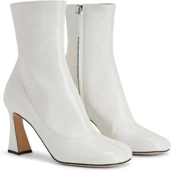 Giuseppe Zanotti Alethaa 85mm leather ankle boots White