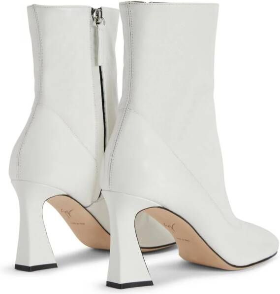 Giuseppe Zanotti Alethaa 85mm leather ankle boots White