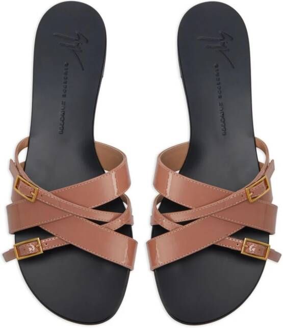 Giuseppe Zanotti Alhima leather sandals Brown