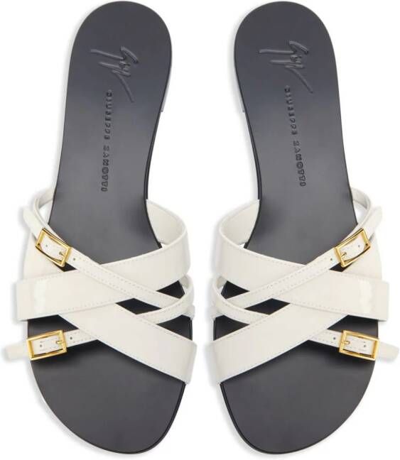 Giuseppe Zanotti Alhima leather sandals White