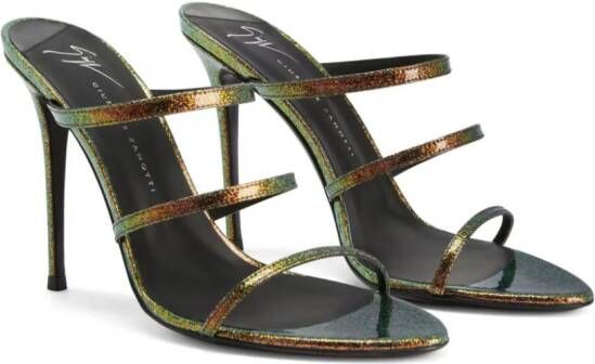 Giuseppe Zanotti Alimha 105mm leather sandals Green