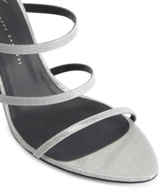 Giuseppe Zanotti Alimha 90mm leather sandals Silver