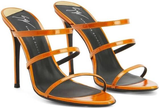 Giuseppe Zanotti Alimha leather 105mm sandals Orange
