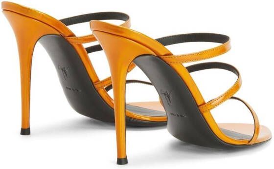 Giuseppe Zanotti Alimha leather 105mm sandals Orange