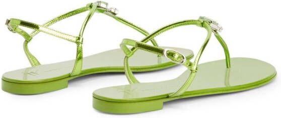Giuseppe Zanotti Alphonsine thong sandals Green