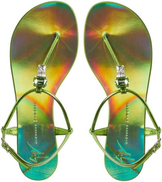 Giuseppe Zanotti Alphonsine thong sandals Green
