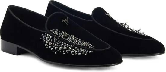 Giuseppe Zanotti Alvaro stud-embellished loafers Black