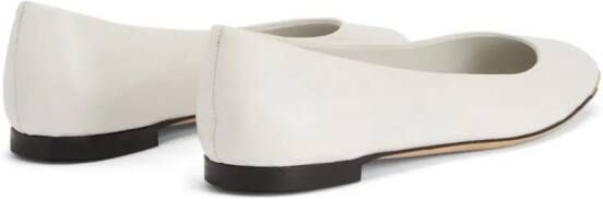Giuseppe Zanotti Amur 2.0 leather ballerina shoes White