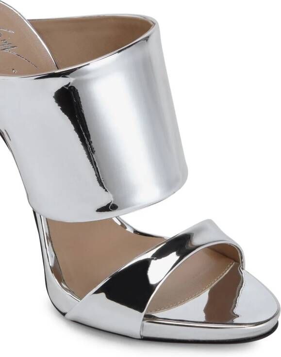 Giuseppe Zanotti Andrea 120mm leather sandals Silver