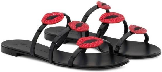 Giuseppe Zanotti Anya Bouche open-toe strap sandals Black