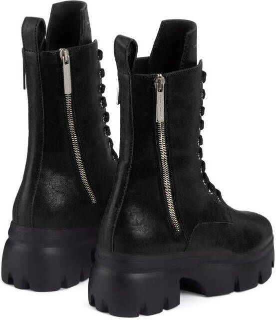 Giuseppe Zanotti Apocalypse lace-up block-heel boots Black