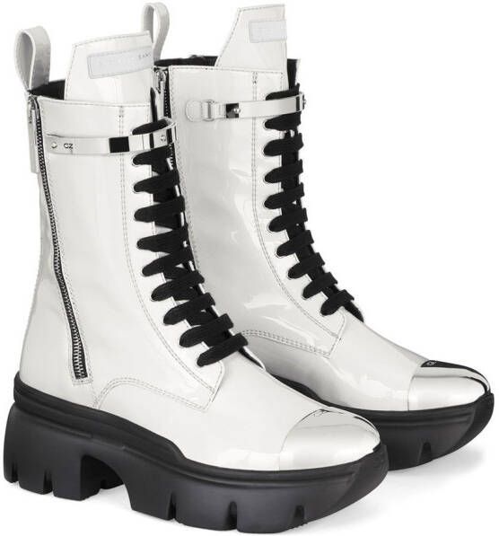 Giuseppe Zanotti Apocalypse lace-up boots White