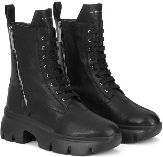 Giuseppe Zanotti Apocalypse leather cargo boots Black