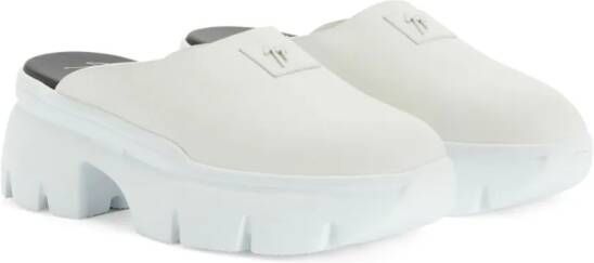 Giuseppe Zanotti Apocalypse slip-on mules White