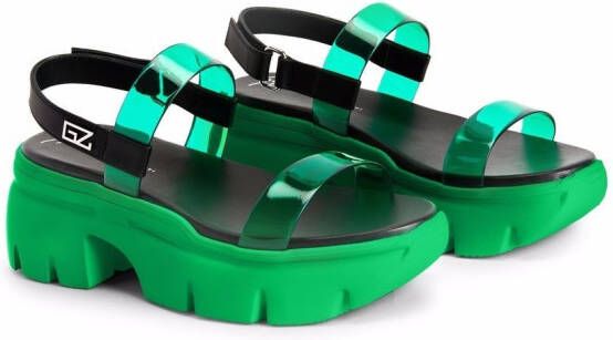 Giuseppe Zanotti Apocalypse Summer leather sandals Green