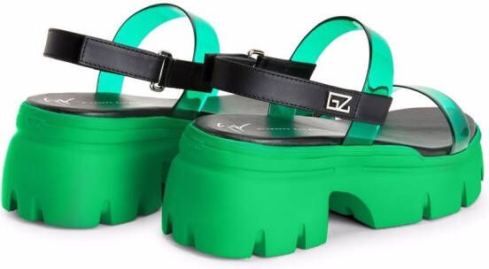 Giuseppe Zanotti Apocalypse Summer leather sandals Green