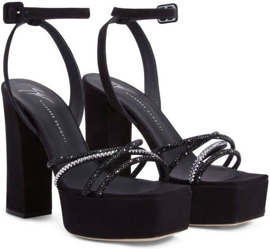 Giuseppe Zanotti Arhama embellished platform sandals Black
