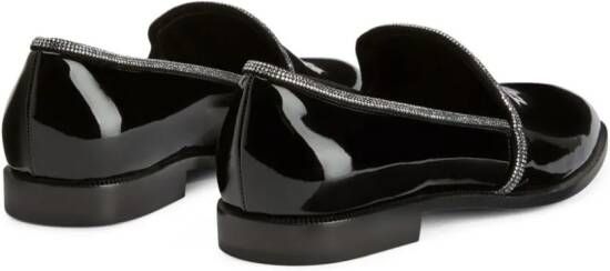 Giuseppe Zanotti Ariees crystal-embellished leather loafers Black