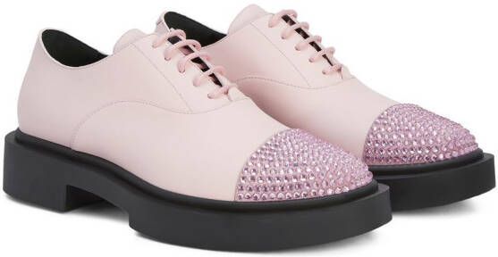 Giuseppe Zanotti Arnhau studded leather loafers Pink