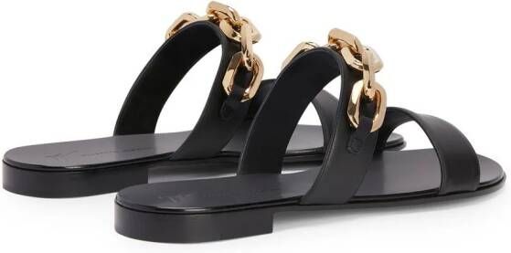 Giuseppe Zanotti Aubert chain sandals Black