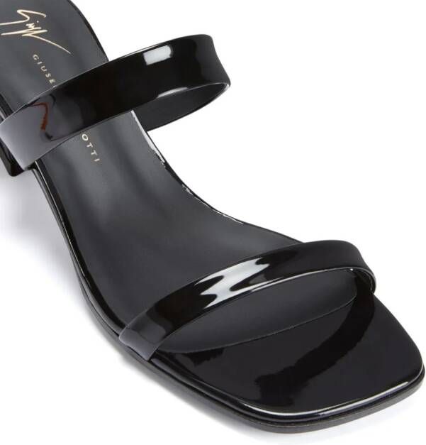 Giuseppe Zanotti Aude Plus 45mm patent sandals Black