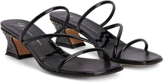 Giuseppe Zanotti Aude Strass embellished sandals Black