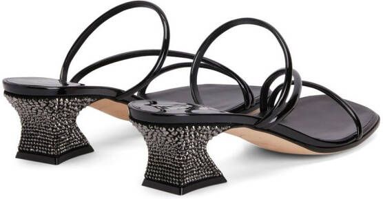 Giuseppe Zanotti Aude Strass embellished sandals Black