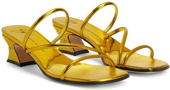 Giuseppe Zanotti Aude Strass embellished sandals Yellow