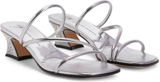 Giuseppe Zanotti Aude Strass heeled sandals Silver