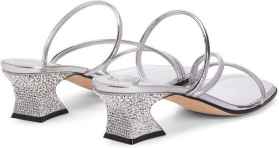 Giuseppe Zanotti Aude Strass heeled sandals Silver