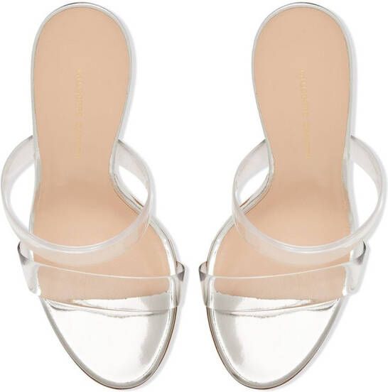 Giuseppe Zanotti Aurelia embellished-heel sandals Silver