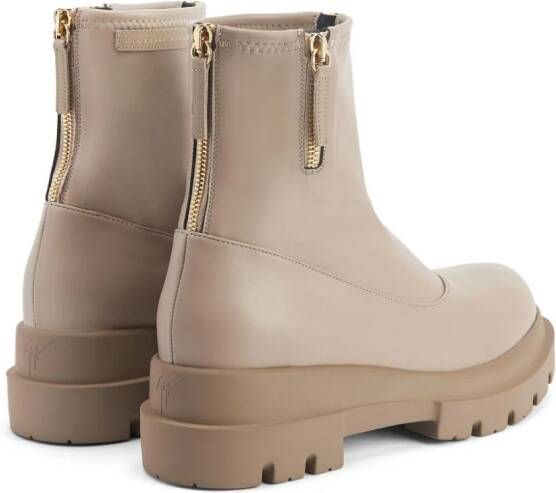 Giuseppe Zanotti Avice 40mm zipped ankle boots Neutrals