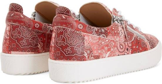 Giuseppe Zanotti bandana-print sneakers Red