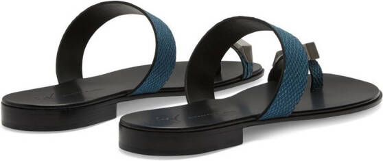 Giuseppe Zanotti Bardack snakeskin sandals Blue