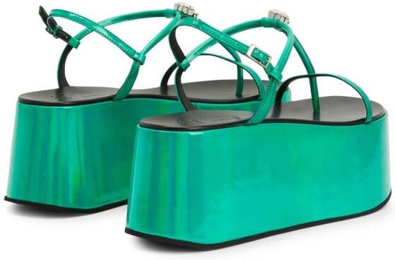 Giuseppe Zanotti 80mm Barnack platform sandals Green