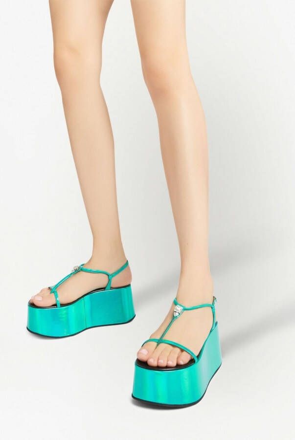 Giuseppe Zanotti Barnack 80mm platform sandals Green