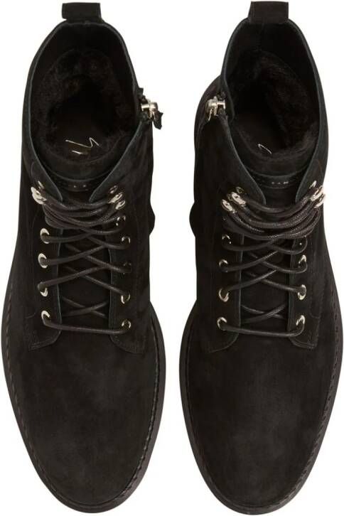 Giuseppe Zanotti Bassline suede lace-up boots Black