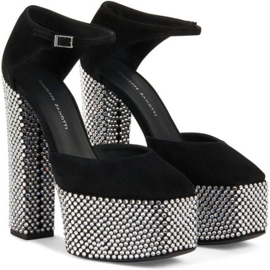 Giuseppe Zanotti Bebe 150mm crystal-embellished sandals Black
