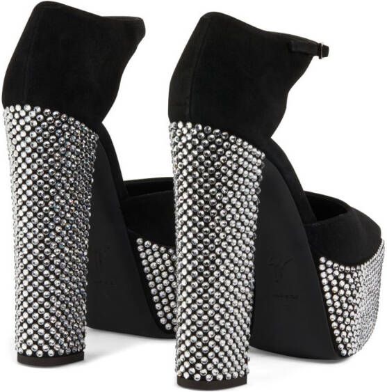 Giuseppe Zanotti Bebe 150mm crystal-embellished sandals Black