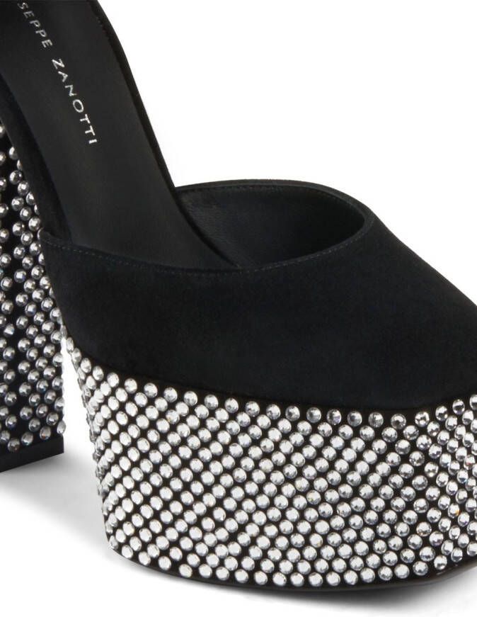 Giuseppe Zanotti Bebe 150mm crystal-embellished sandals Black