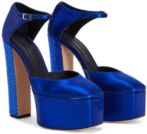 Giuseppe Zanotti Bebe Pixel platform pumps Blue