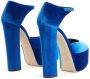 Giuseppe Zanotti Bebe velvet platform sandals Blue - Thumbnail 3