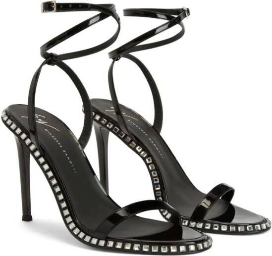 Giuseppe Zanotti Bellatriks 105mm leather sandals Black