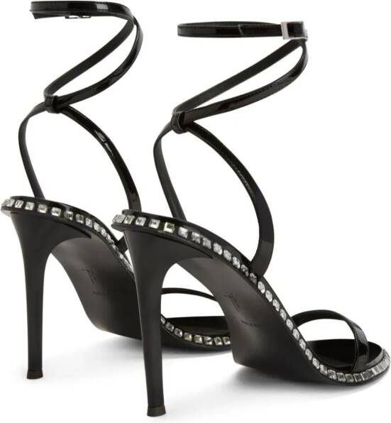 Giuseppe Zanotti Bellatriks 105mm leather sandals Black