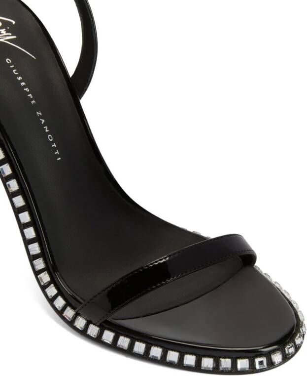 Giuseppe Zanotti Bellatriks 105mm leather sandals Black