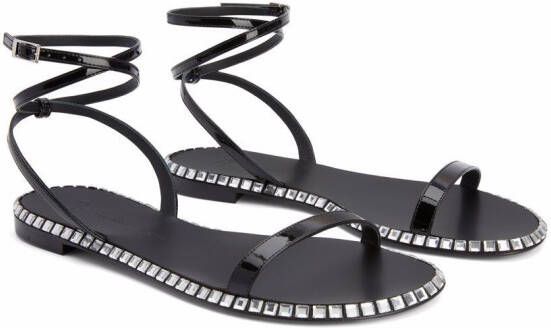 Giuseppe Zanotti Bellatriks flat sandals Black