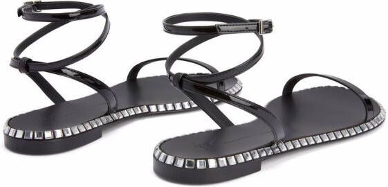 Giuseppe Zanotti Bellatriks flat sandals Black