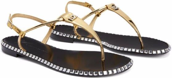 Giuseppe Zanotti Bellatriks leather sandals Gold